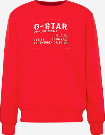 G-Star RAW Sweatshirt in Rood: voorkant