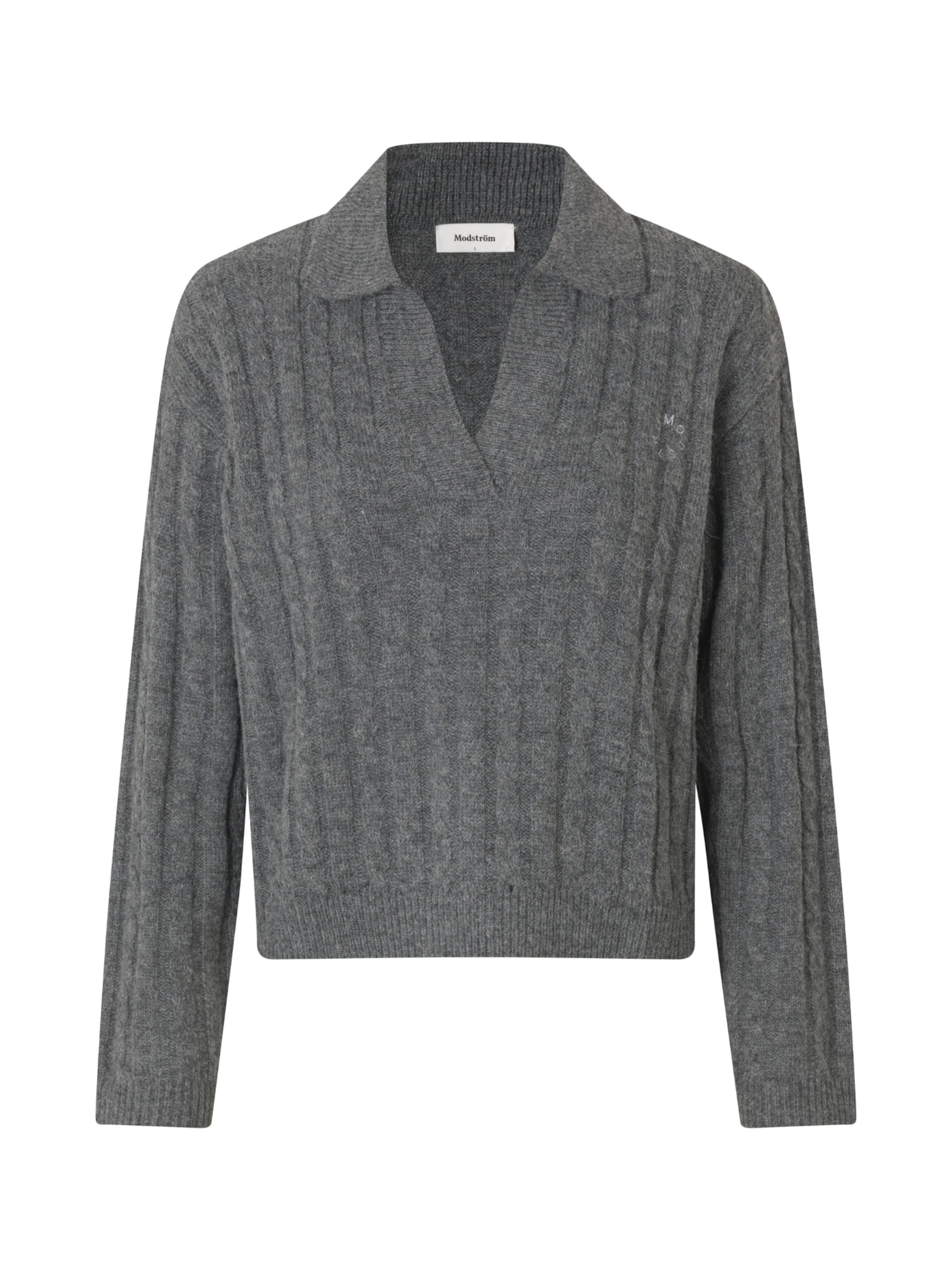 modström Sweater 'Risemd' in Grey: front