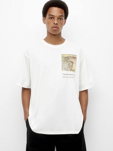 Pull&Bear Shirt in White: front