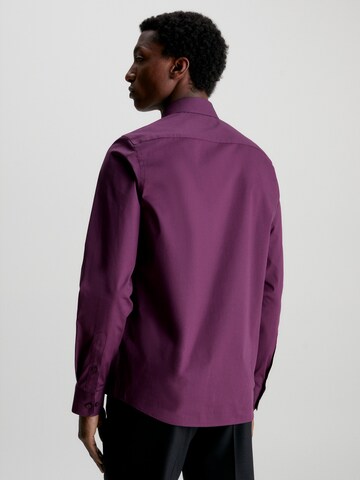 Coupe slim Chemise Calvin Klein en violet