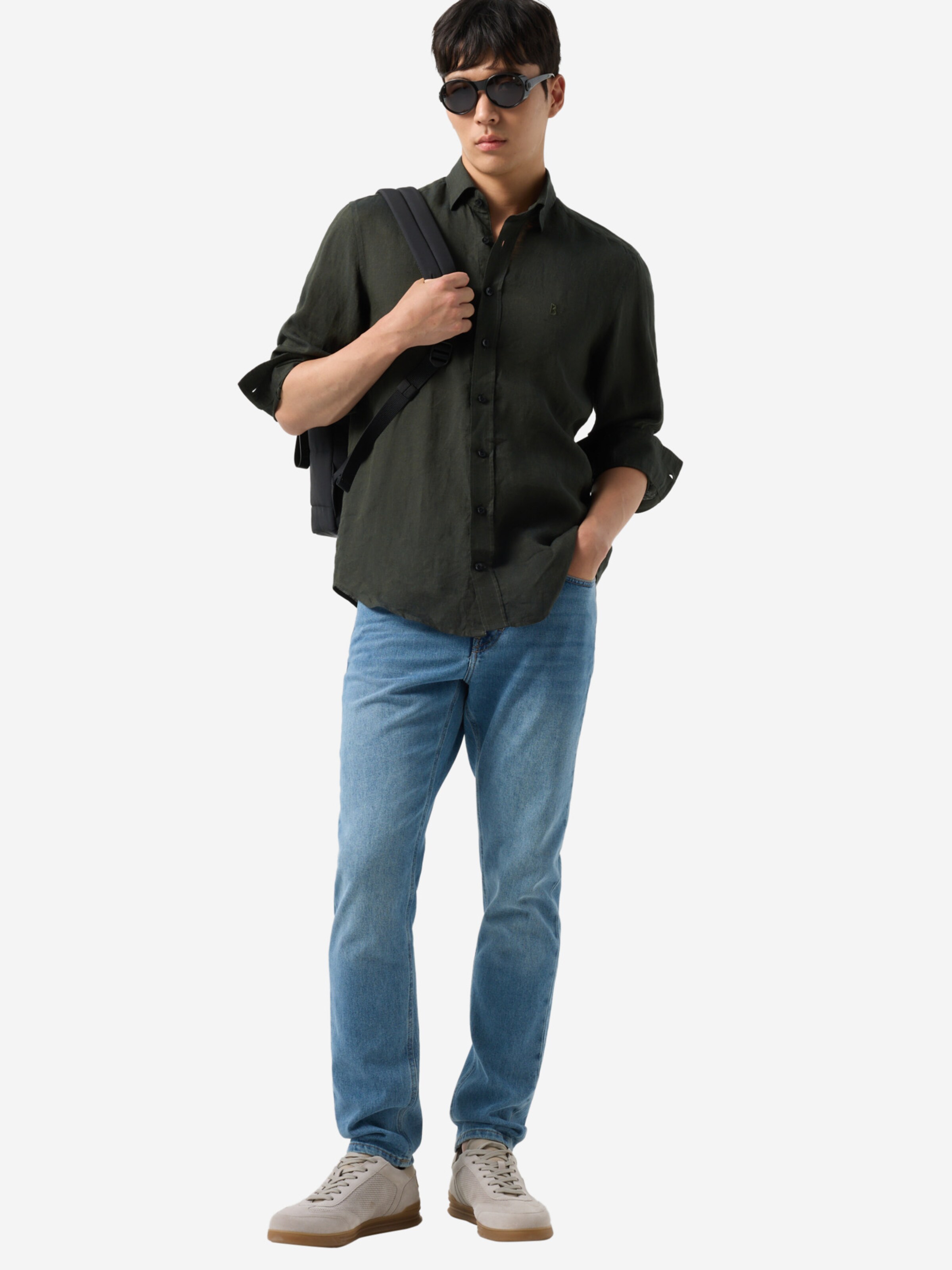 BOGNER Regular Fit Hemd in Blau