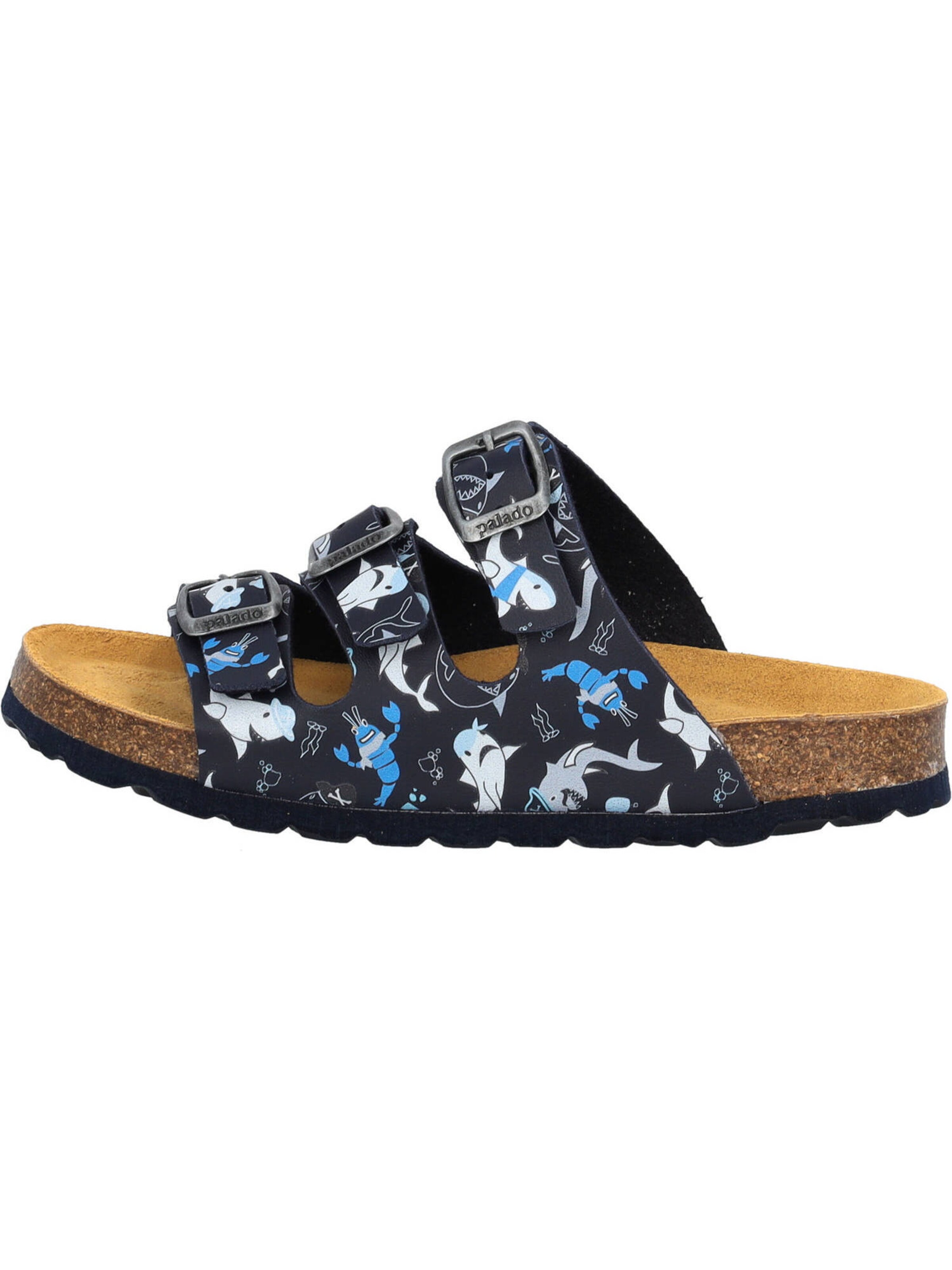 Palado Pantolette 'Capri' in Blau: Vorderseite