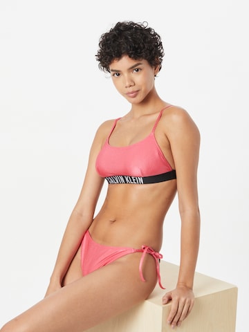 Calvin Klein Swimwear Bralette Bikini Top in Pink