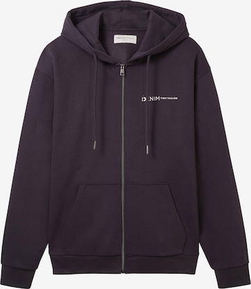 TOM TAILOR Zip-Up Hoodie in Grey: front