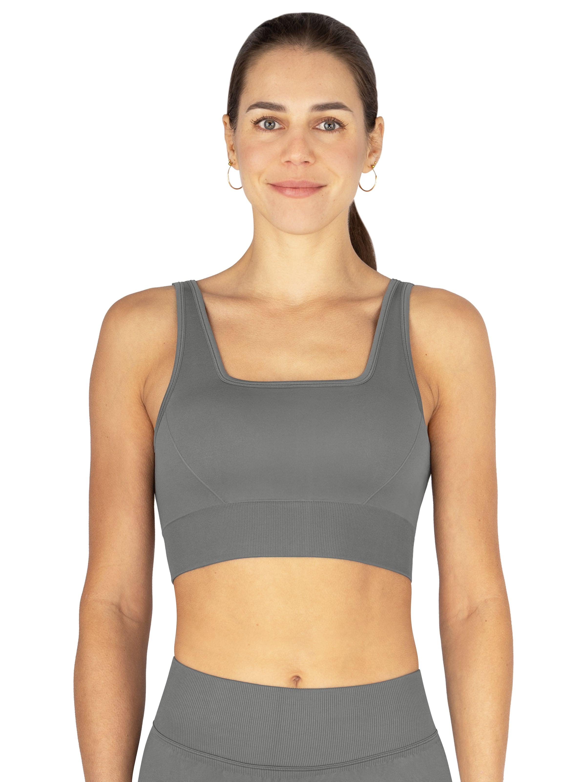 Circle Five Bralette Sports Bra 'Sport-BH - Bra mit medium Support' in Grey: front