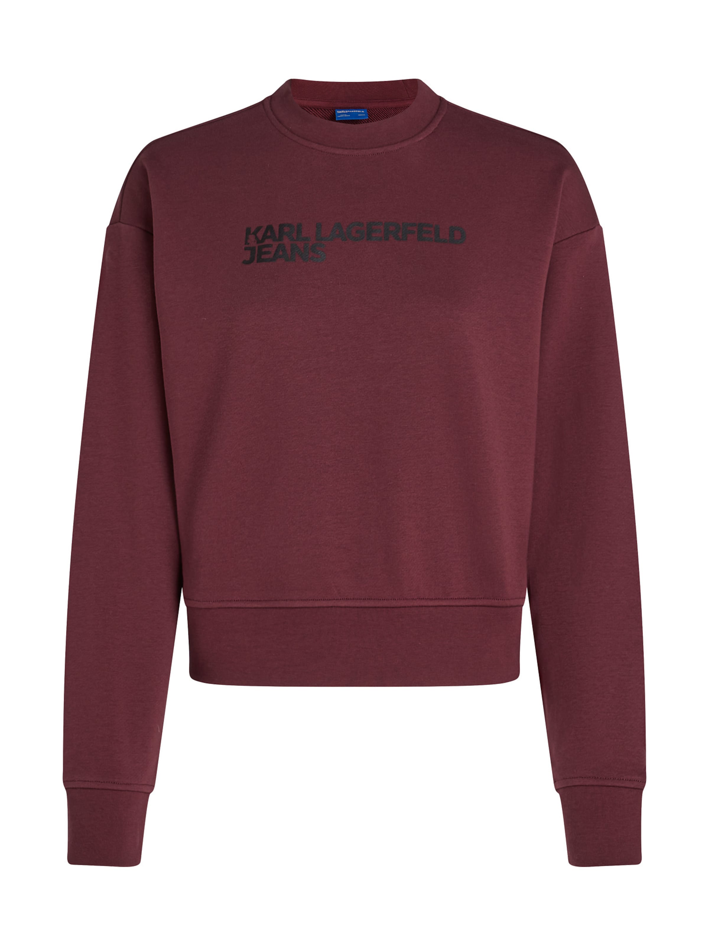 KARL LAGERFELD JEANS Sweatshirt i bordeaux / sort, Produktvisning