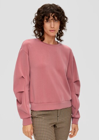 Sweat-shirt s.Oliver en rose : devant