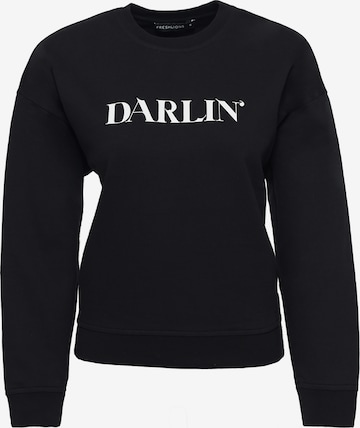 FRESHLIONS Sweatshirt 'DARLIN ' in Zwart: voorkant