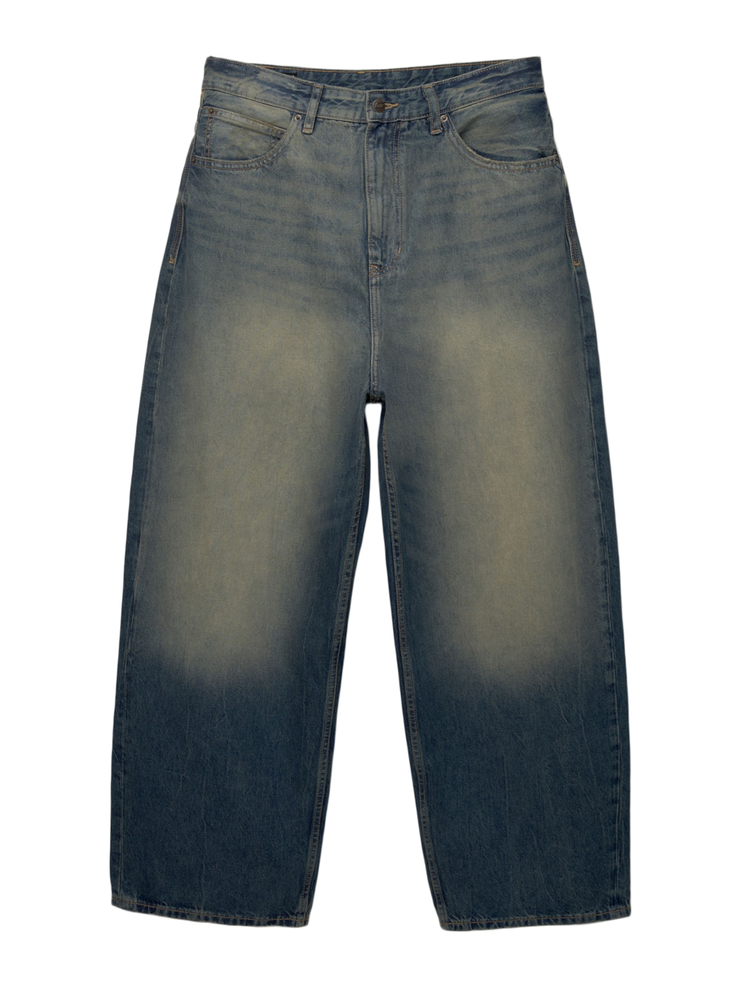 Wide Leg Jean Pull&Bear en bleu : devant