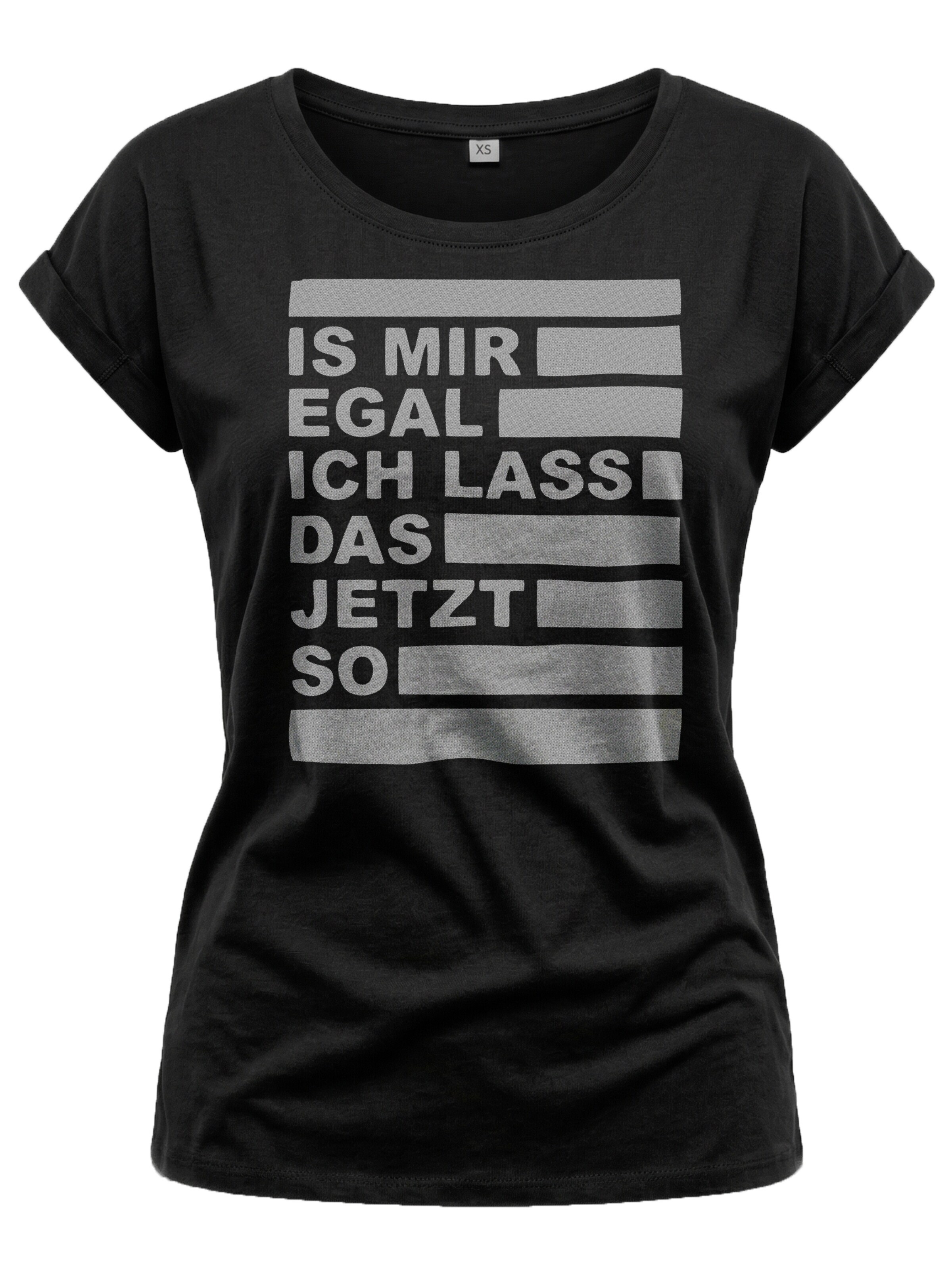 MAKAYA Shirt 'Is mir egal' in Black: front