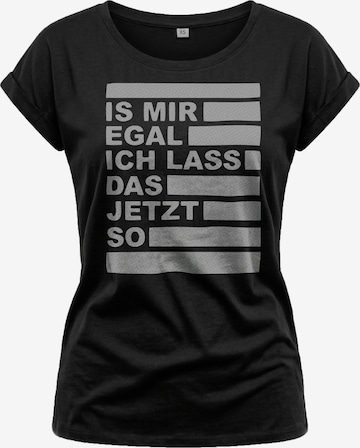 MAKAYA Shirt 'Is mir egal' in Black: front