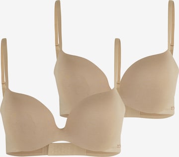 Royal Lounge Intimates Triangle Bra ' Royal Sweetheart ' in Beige: front