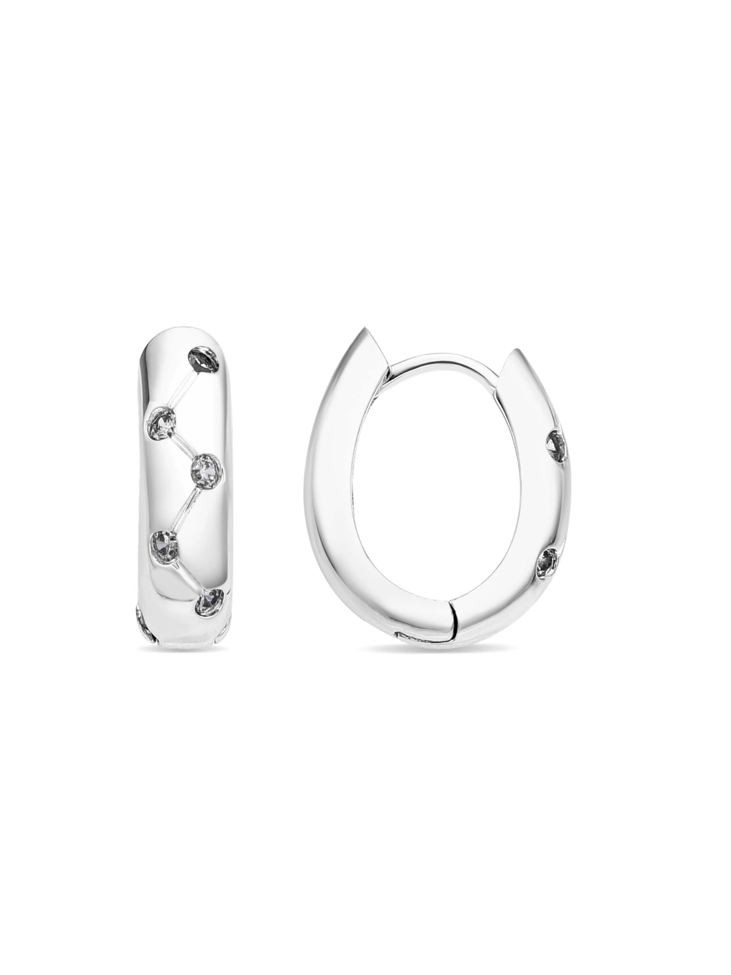 Luxenter Earrings 'Gruk' in Silver: front
