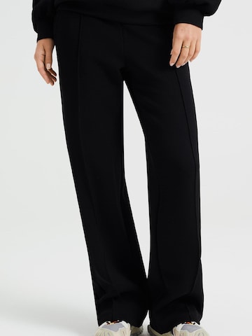 WE Fashion Loosefit Pantalon in Zwart