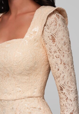 Ombre Abendkleid in Beige