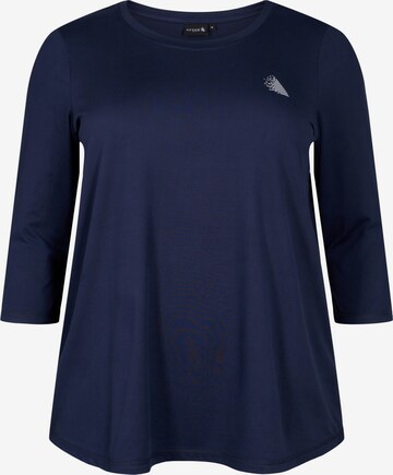 Active by Zizzi Shirt in Blauw: voorkant