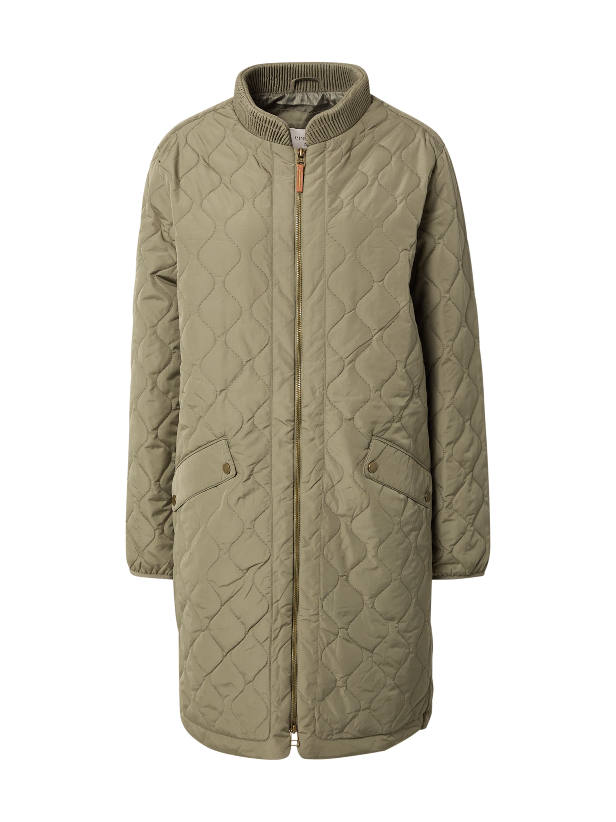 žalia Cream Žieminis paltas 'Arwen': priekis