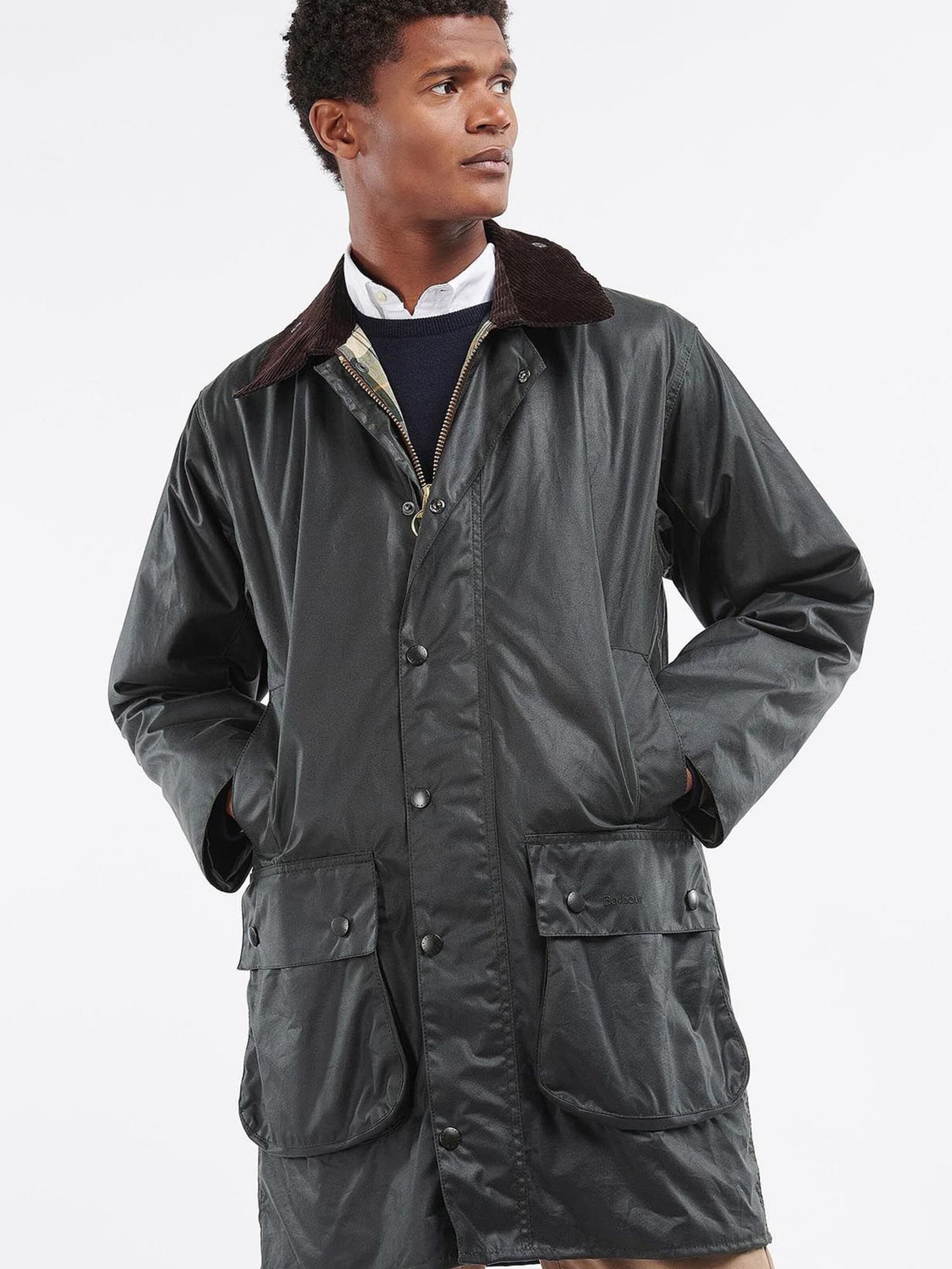 Barbour Winterjas 'Border' in Groen: voorkant