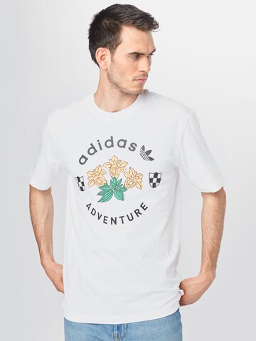 balta ADIDAS ORIGINALS Marškinėliai: priekis