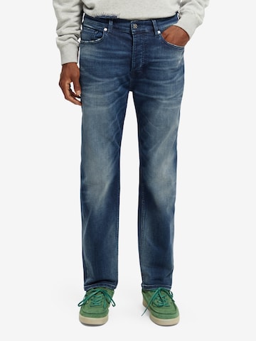 SCOTCH & SODA Slimfit Jeans 'The Drop regular tapered jeans' in Blauw: voorkant