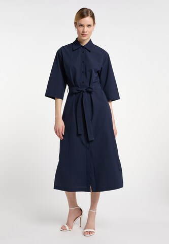 DreiMaster Klassik Shirt Dress in Blue: front