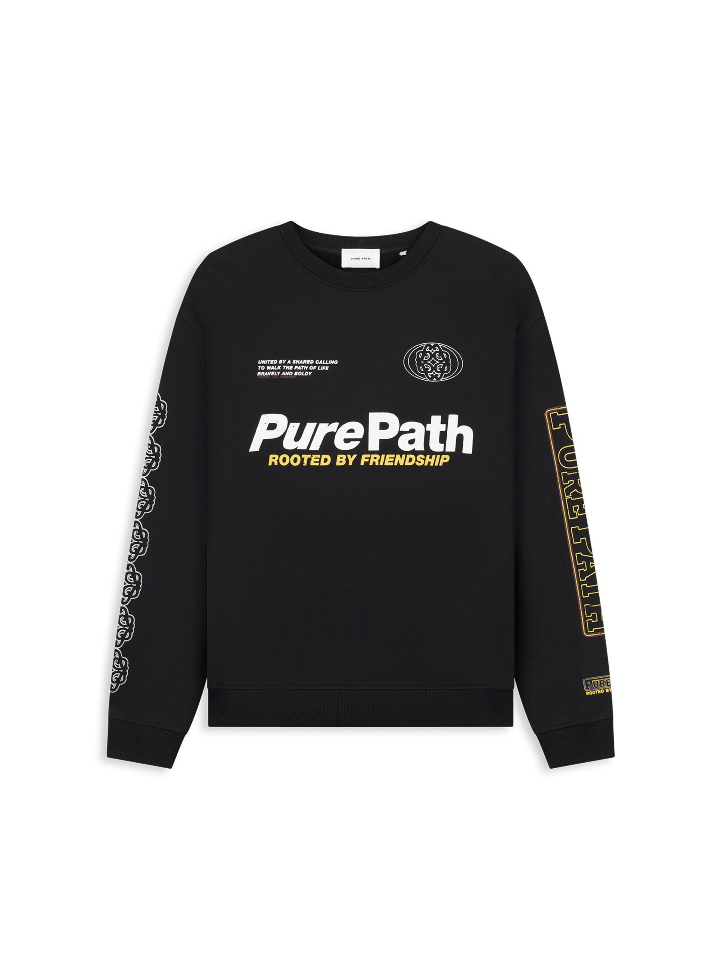 Sweat-shirt Pure Path en noir : devant