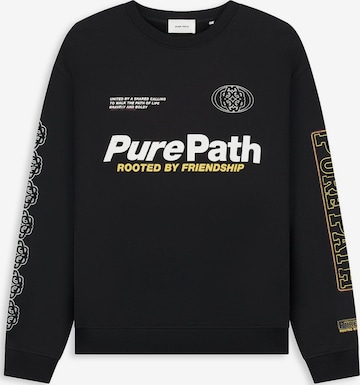 Sweat-shirt Pure Path en noir : devant