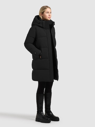 khujo Wintermantel 'Haya3' in Zwart