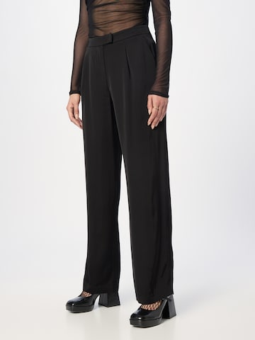 PATRIZIA PEPE Loose fit Pleat-Front Pants in Black: front
