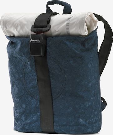 AIRPAQ Backpack 'Rolltop' in Blue: front