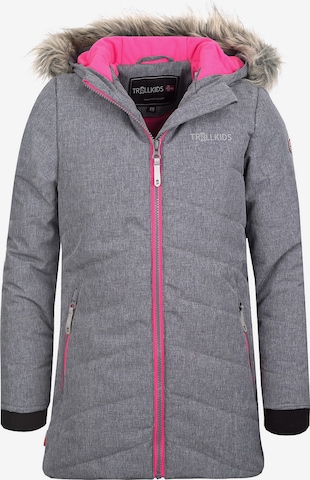TROLLKIDS Outdoor jacket 'Lifjell' in Grey: front
