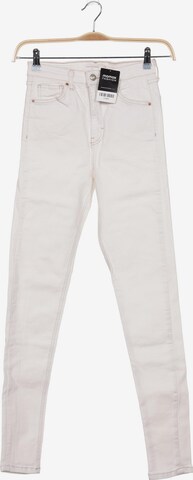 Topshop Tall Jeans in 28 in White: front