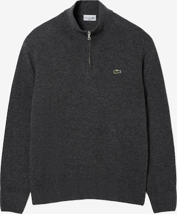 LACOSTE Gebreid vest in Grijs: voorkant
