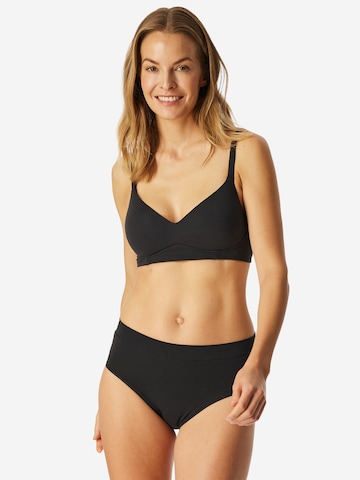 SCHIESSER T-shirt BH ' Unique Cotton ' in Zwart