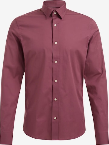 WE Fashion Button Up Shirt in Red: front