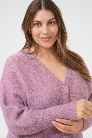 KAFFE CURVE Knit cardigan 'Luma' in Purple