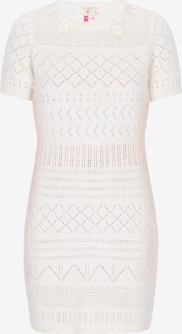 IZIA - Vestido de malha em branco: frente