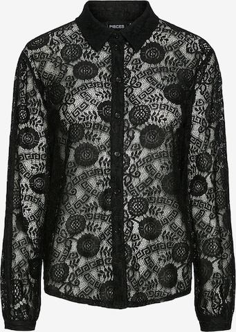 PIECES Bluse 'OLLINE' in Schwarz: Vorderseite