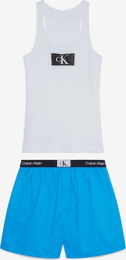 Calvin Klein Underwear Nattshorts i lyseblå / svart / hvit, Produktvisning