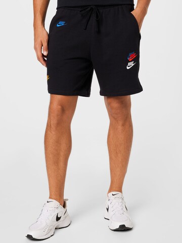 Regular Pantaloni de la Nike Sportswear pe negru: față