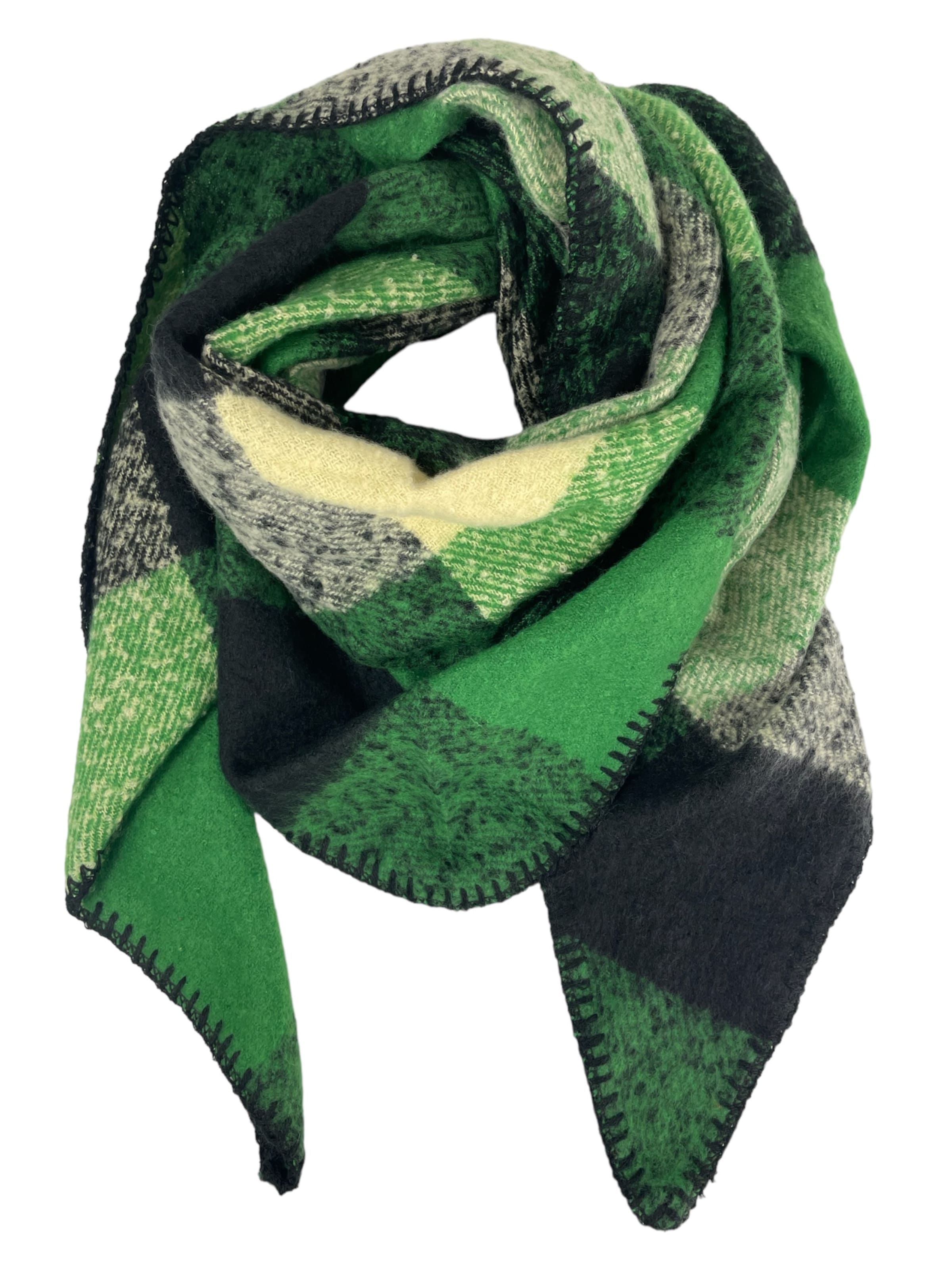 Kumixi Oversizeschal 'Dreiecksschal'‌ in grün, Produktansicht