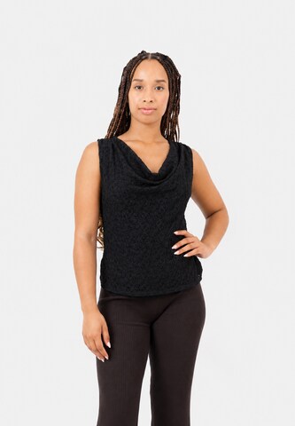 Elara Top in Black: front