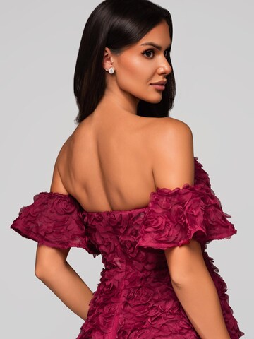 Ombre Evening Dress in Red