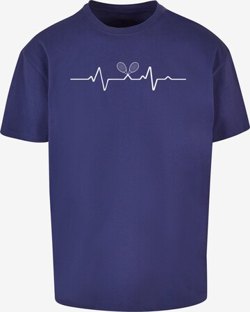 T-Shirt 'Tennis Beats' Merchcode en bleu : devant