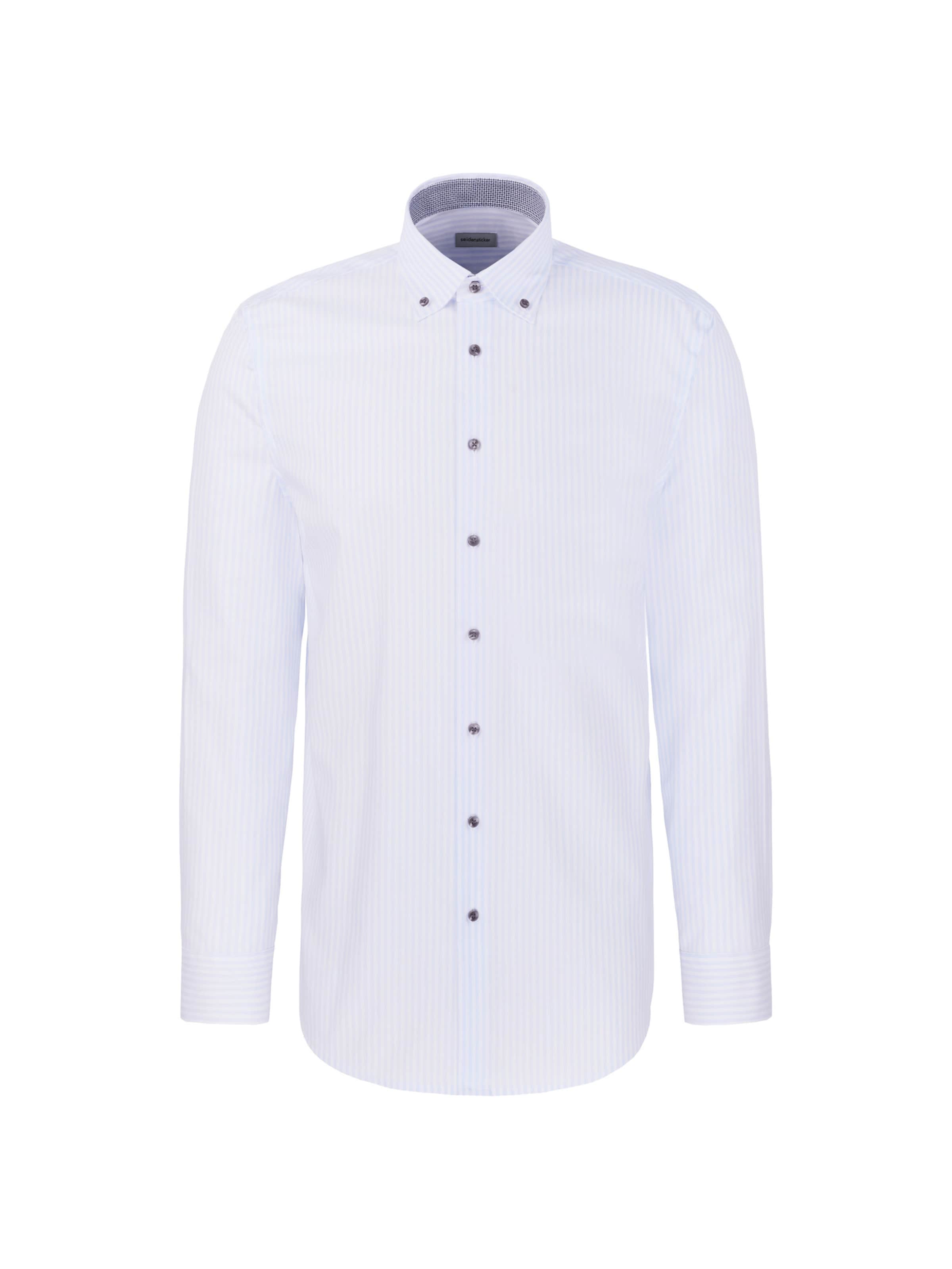 Coupe slim Chemise business SEIDENSTICKER en bleu : devant
