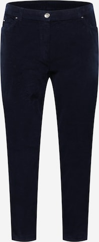 SAMOON Slim fit Pants in Blue: front