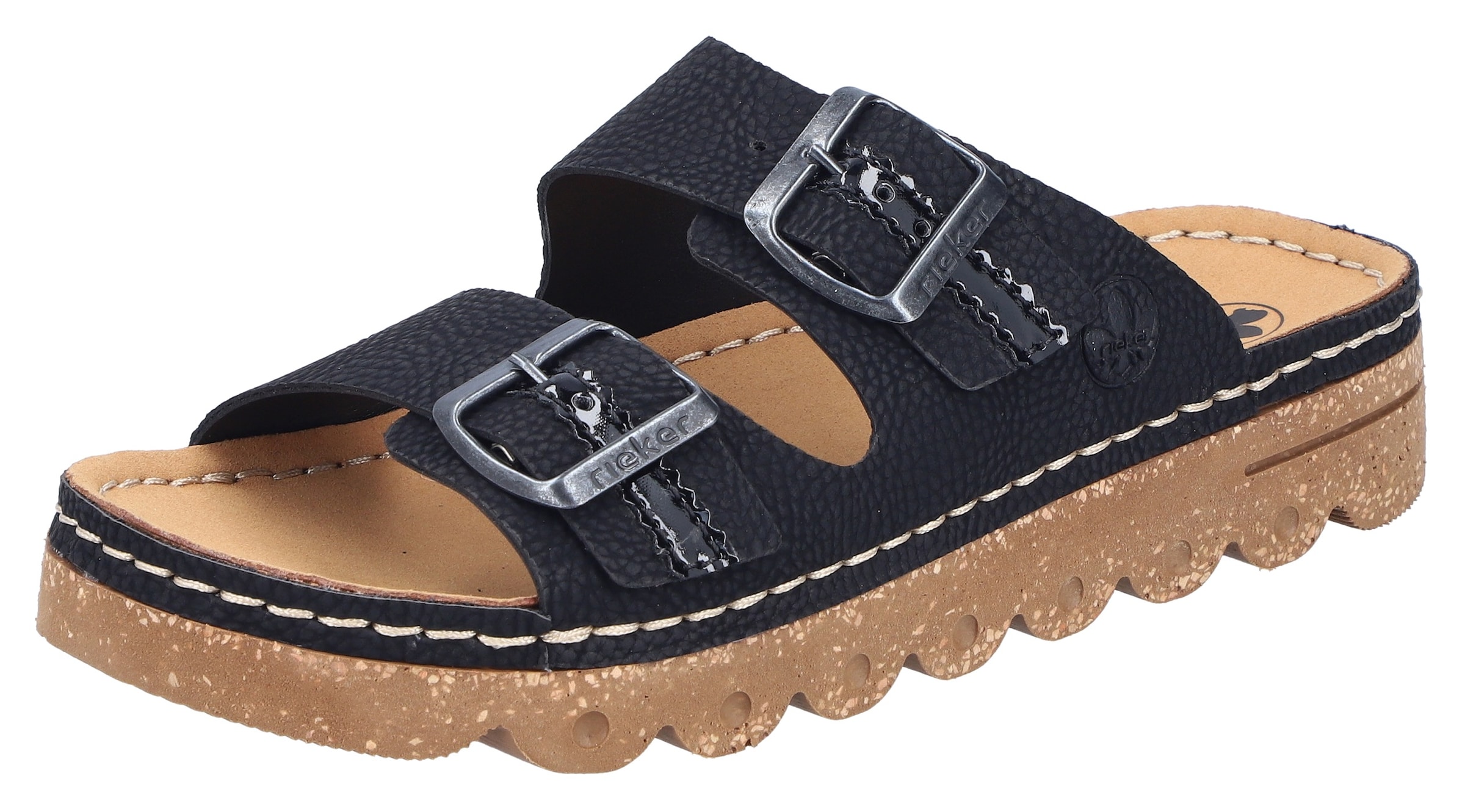 Rieker Mules in Black: front