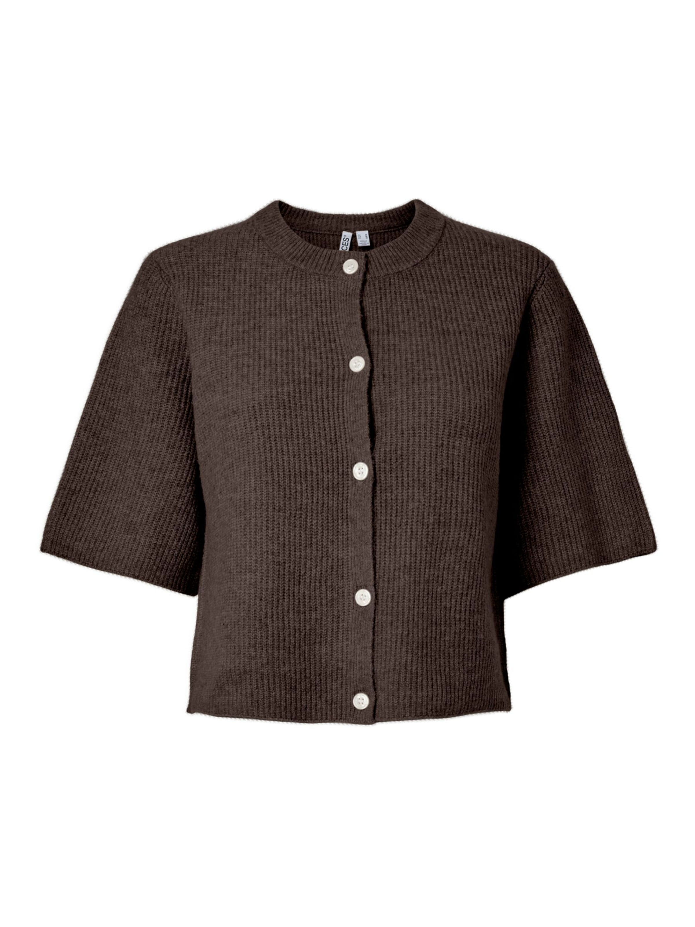 PIECES Cardigan 'PCSilly' en XS en brun foncé, Vue avec produit