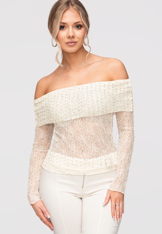 Ombre Shirt in Beige: front