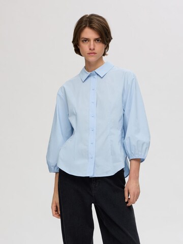 SELECTED - Blusa en azul: frente